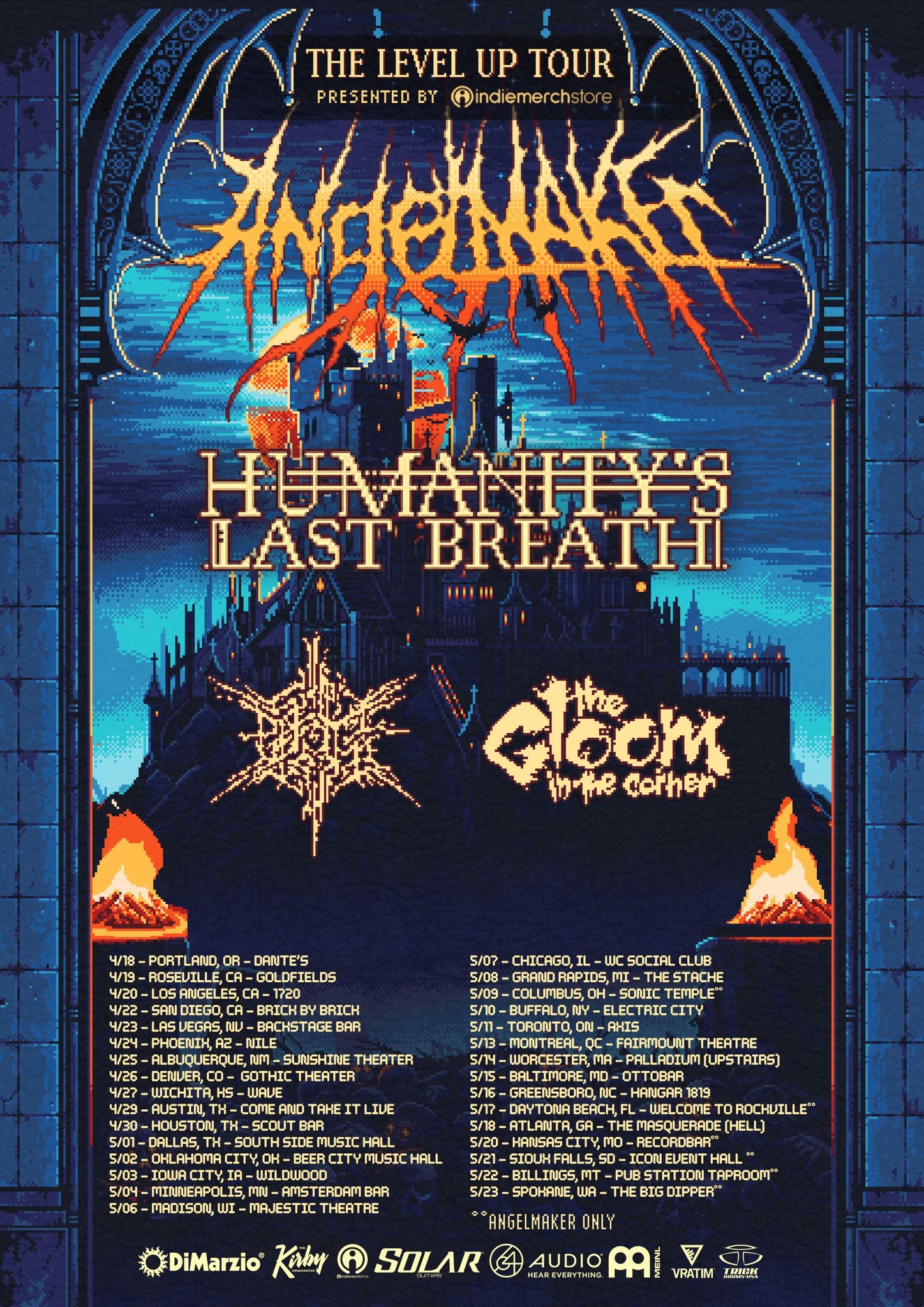 AngelMaker The Level Up Tour Poster 2025